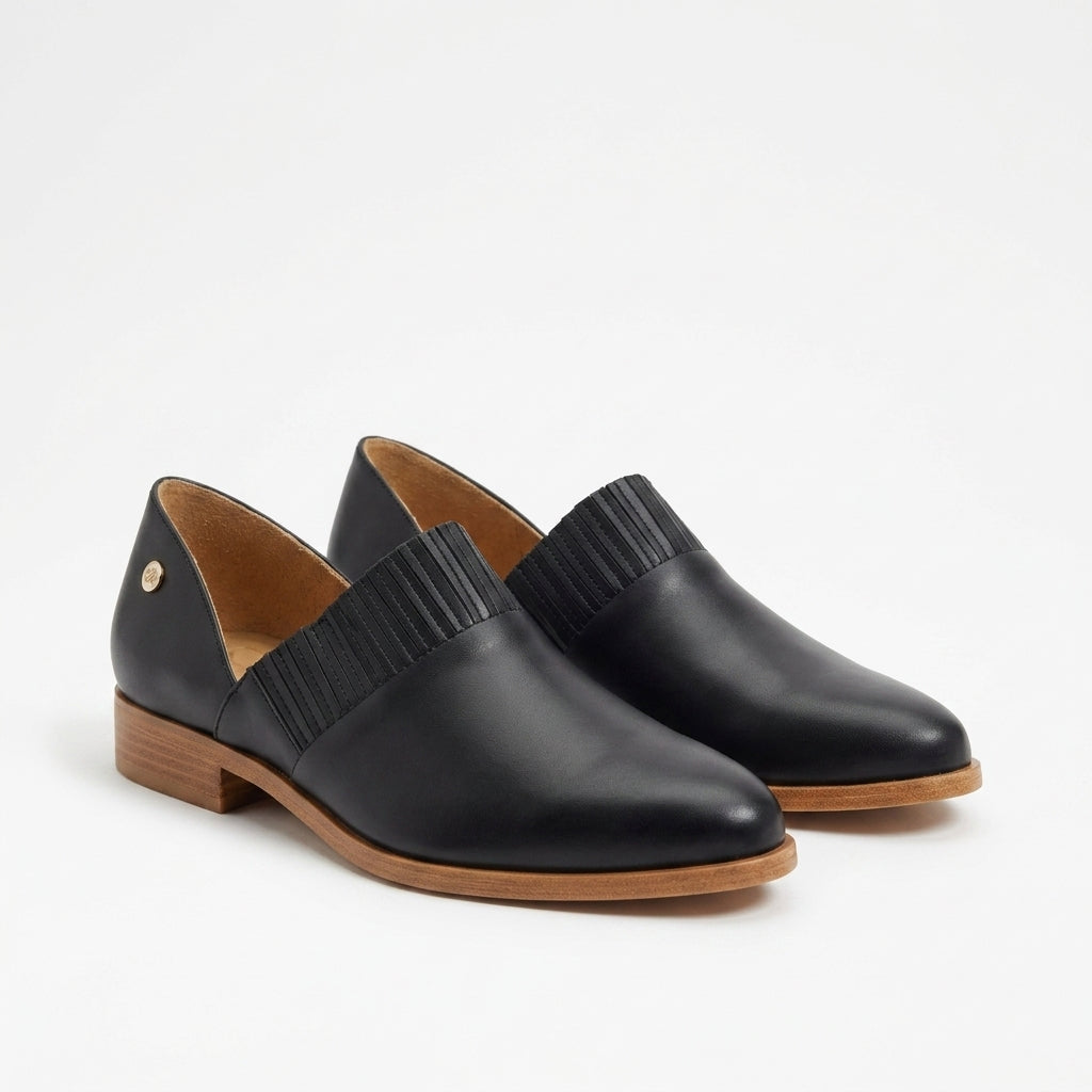 Ellie Slip On Oxford Black from Nisolo