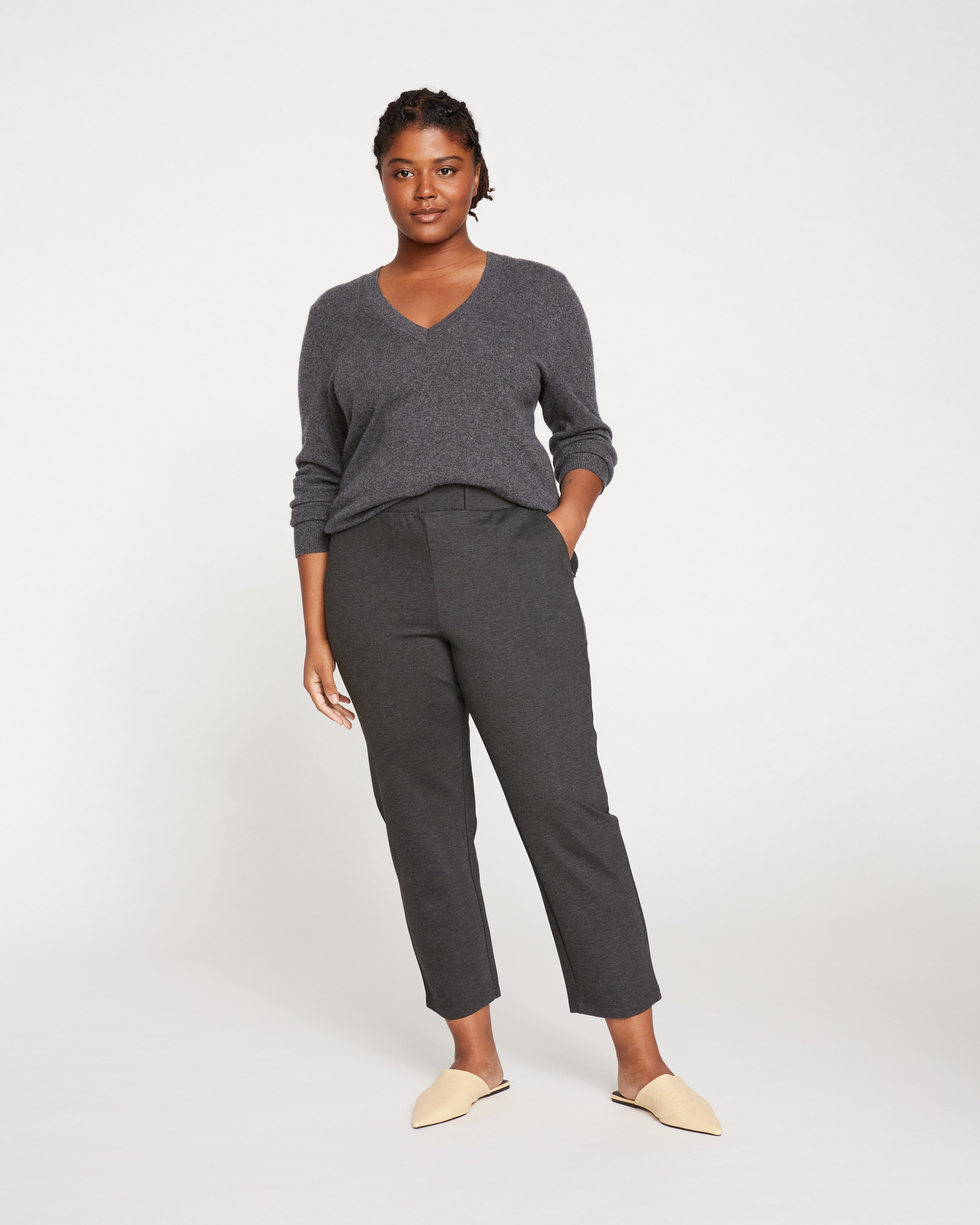 Smart Signature Ponte Pants - Charcoal from Universal Standard