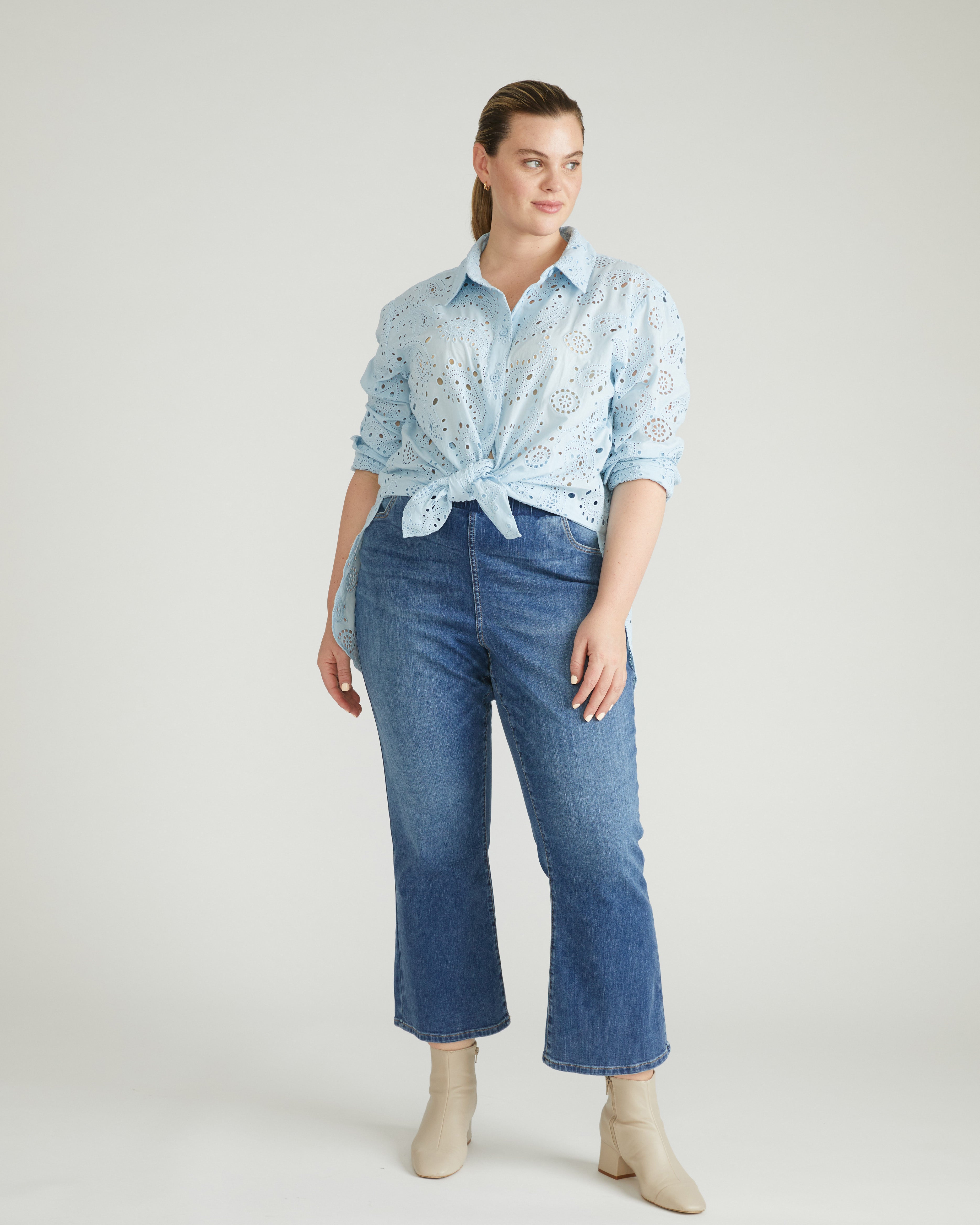ComfortDenim Bootcut Jeans - Western Blue Wash from Universal Standard